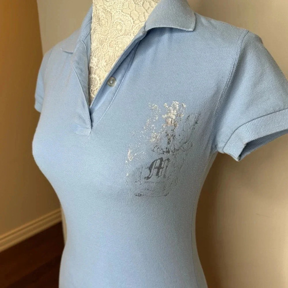 Morphine Generation Blue Polo with Back Foil Print Size S - Picture 3 of 5